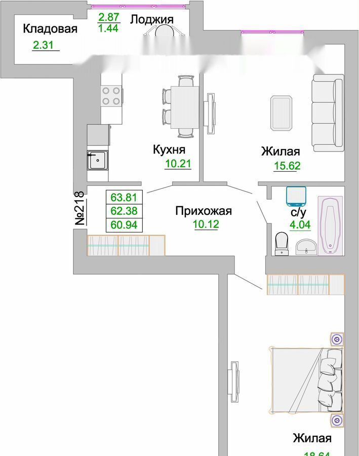 квартира р-н Зеленоградский г Зеленоградск ул Тургенева 3 фото 2