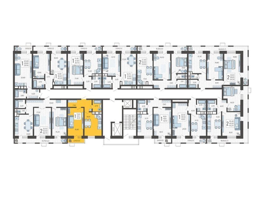 квартира г Краснодар микрорайон 9-й километр ул Ярославская 115/6 фото 2
