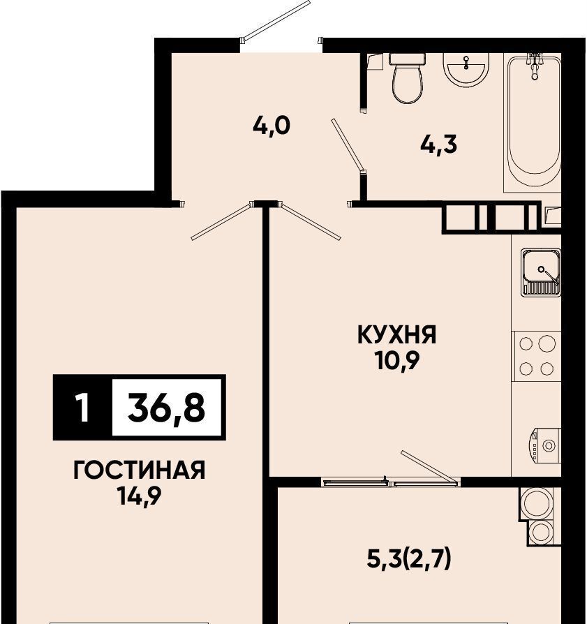 квартира г Кисловодск ул Промышленная 23а фото 1