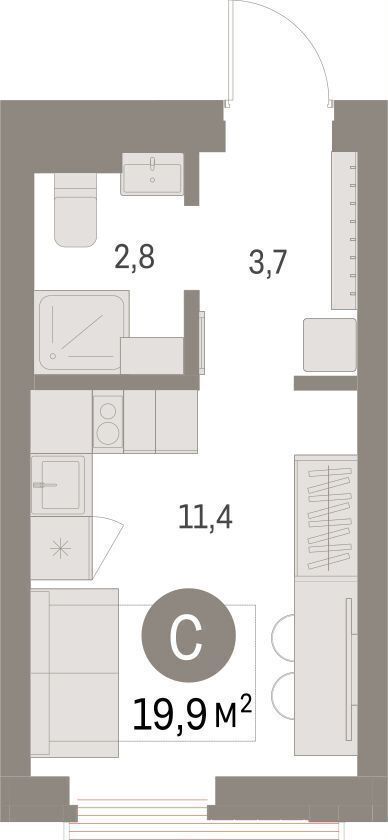 квартира г Екатеринбург Академический ул Академика Ландау 4 фото 2