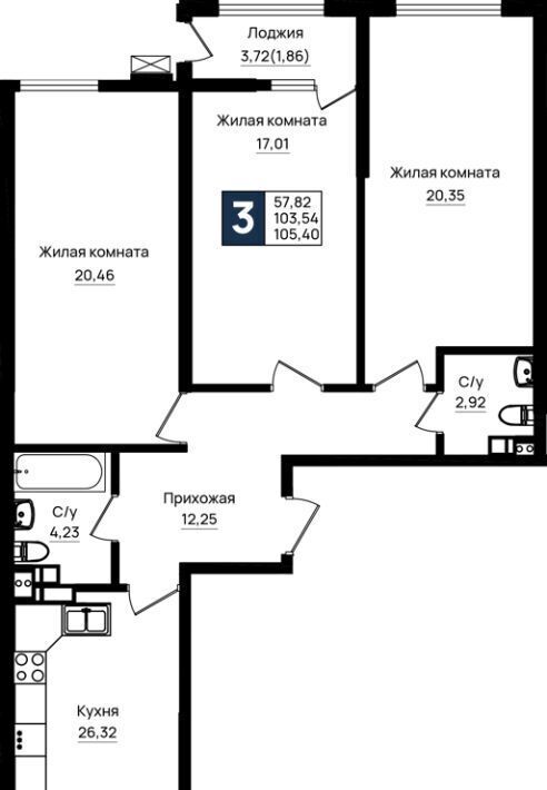 квартира г Новороссийск р-н Южный микрорайон 5-я Бригада фото 1