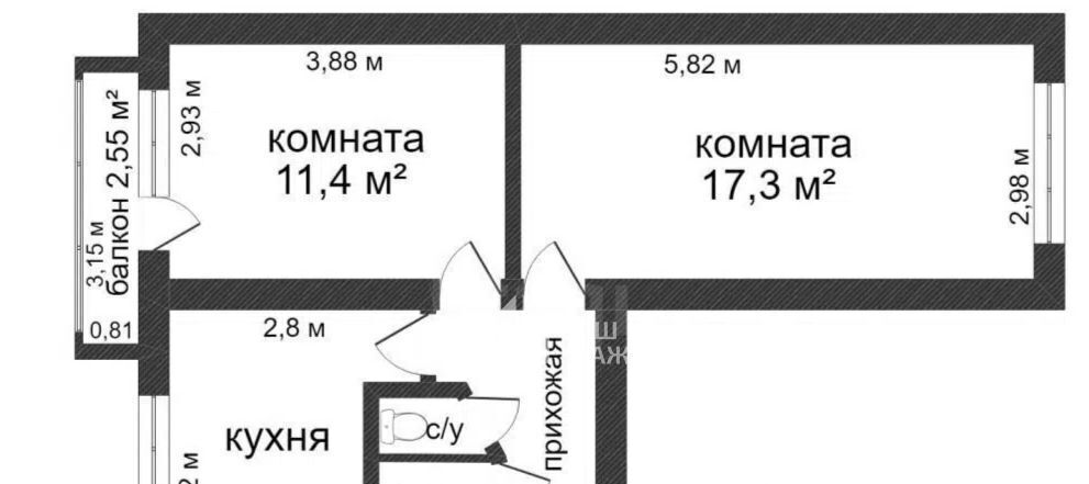 квартира г Калуга р-н Октябрьский ул Заводская 19 фото 2
