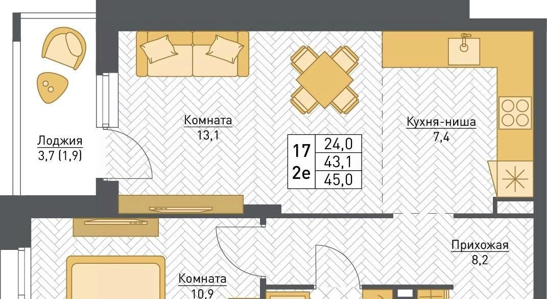квартира г Пермь р-н Орджоникидзевский ул Барнаульская 1 фото 1