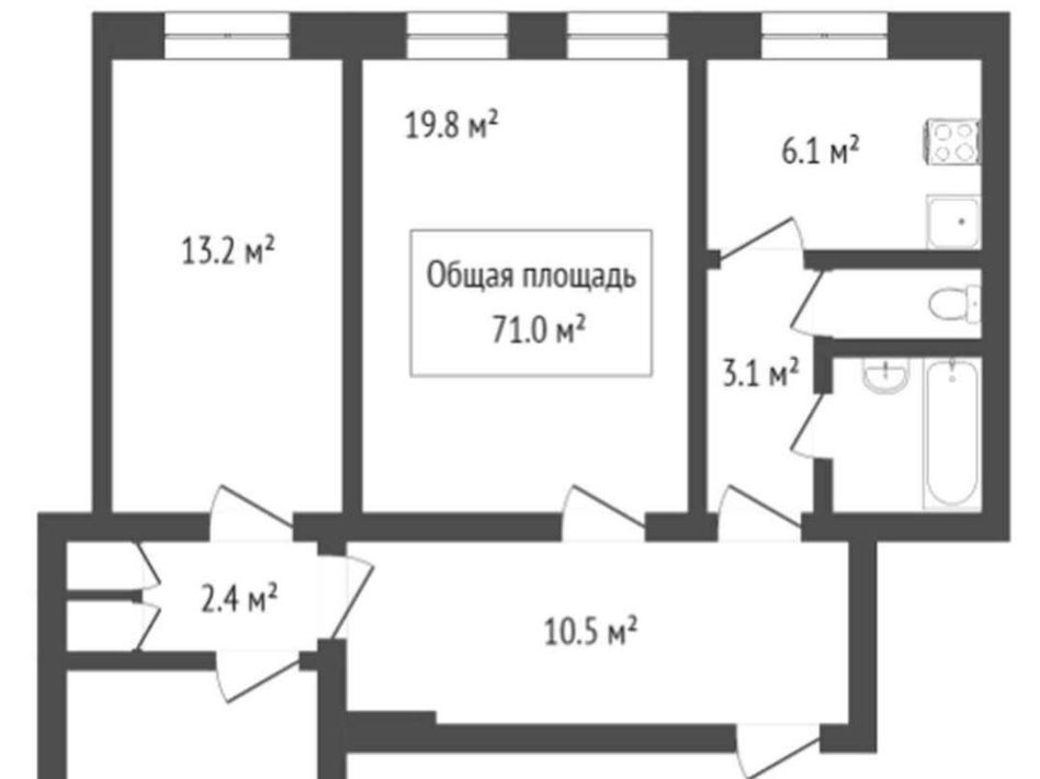 квартира г Новосибирск Берёзовая роща ул Королева 15 фото 10