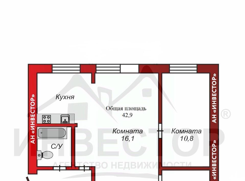 квартира г Челябинск р-н Центральный ул Энгельса 32 фото 1