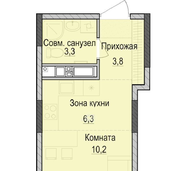 квартира г Казань метро Площадь Тукая Паркмаяк жилой комплекс фото 1