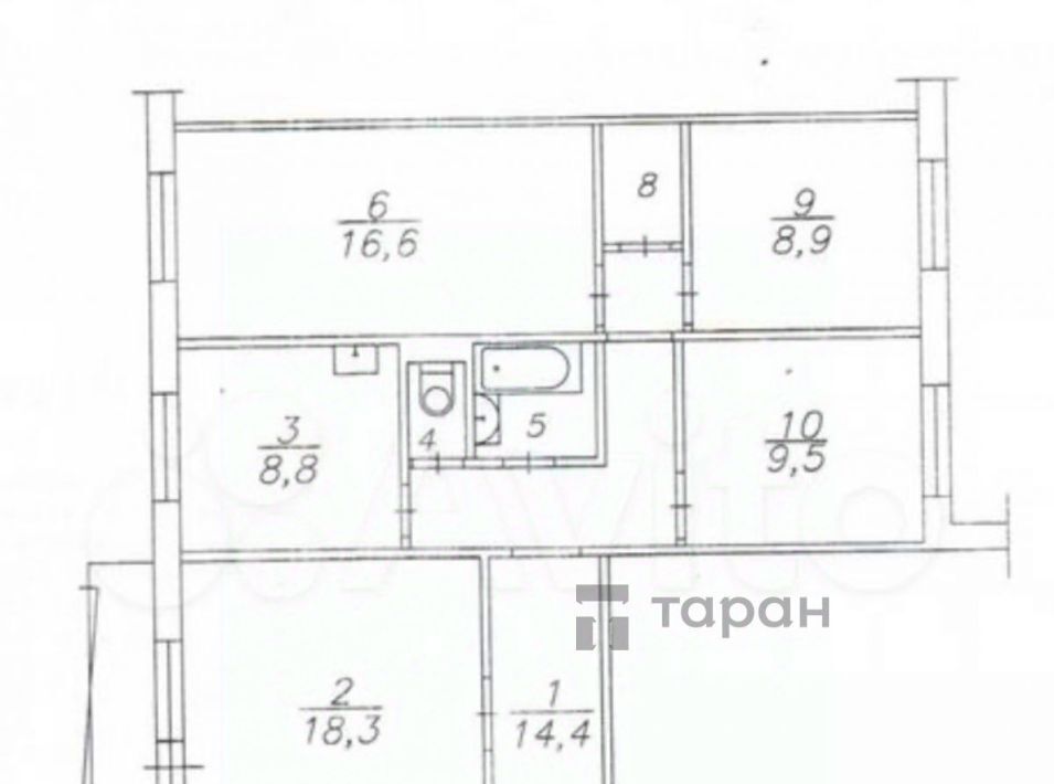 квартира г Челябинск р-н Калининский ул Братьев Кашириных 89 фото 19