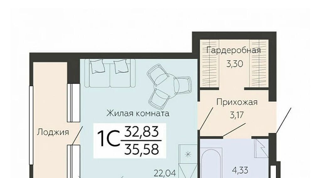 квартира г Воронеж р-н Левобережный пр-кт Ленинский 108а фото 1