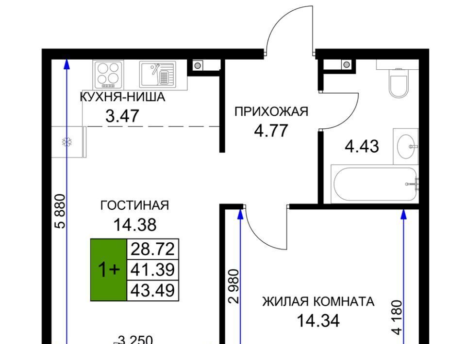квартира г Краснодар р-н Центральный фото 1