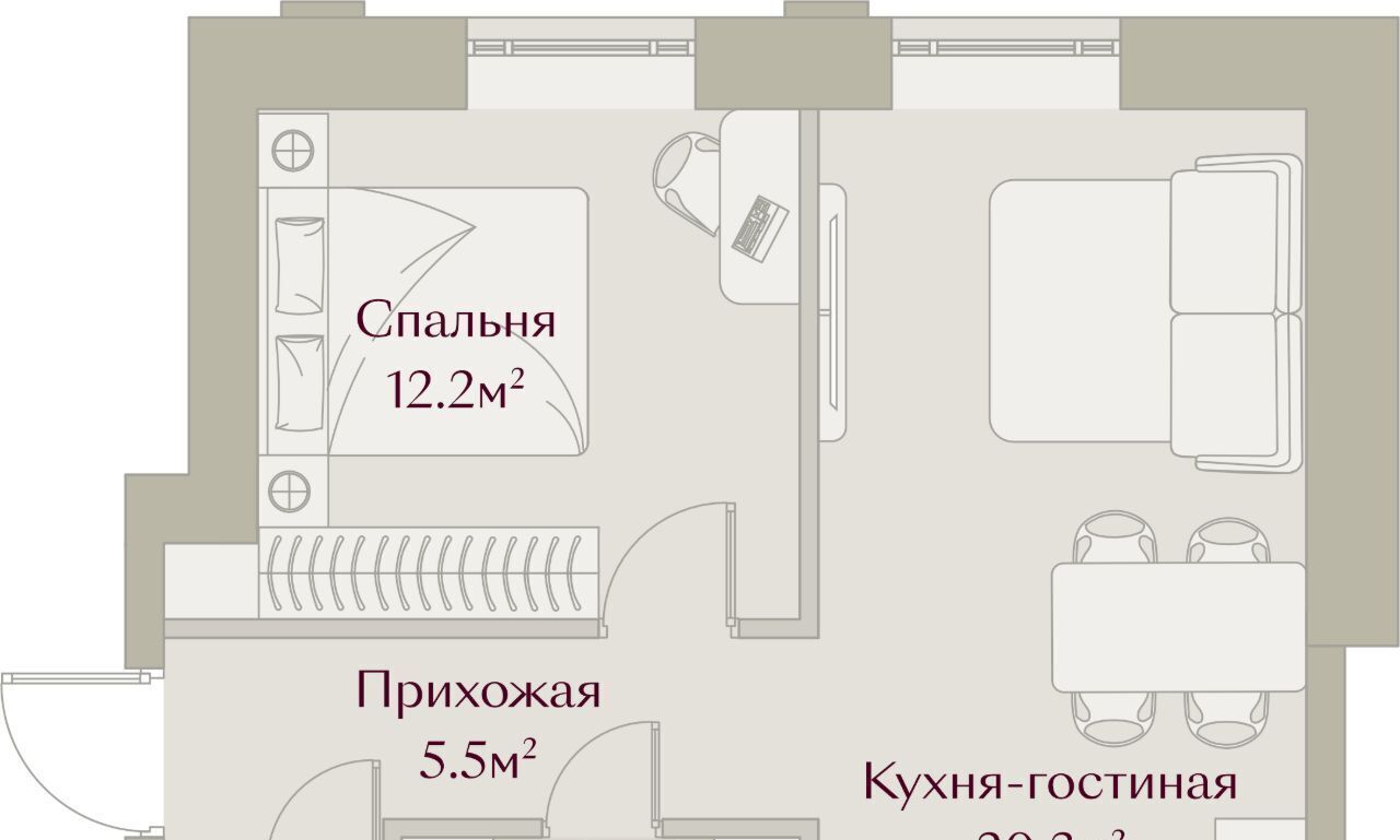 квартира г Казань метро Площадь Тукая пер Щербаковский 5 фото 2