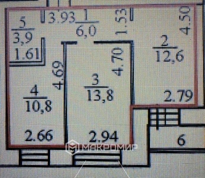 квартира г Новосибирск Заельцовская ул Кубовая 96/4 фото 9