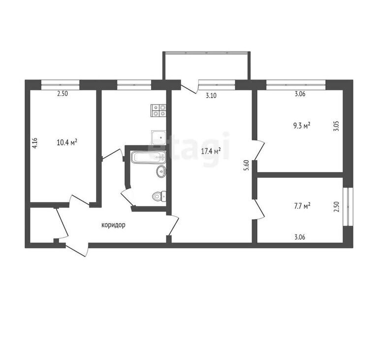 квартира г Петропавловск-Камчатский ул Автомобилистов 33 фото 1