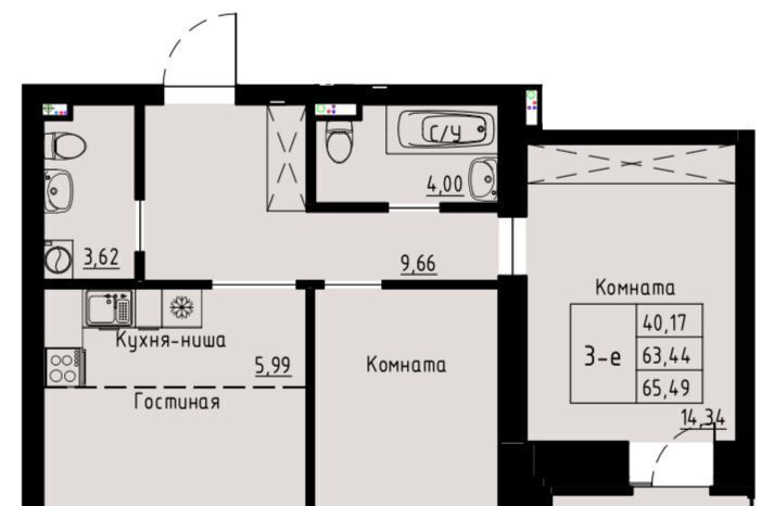 квартира г Красноярск р-н Октябрьский ЖК «Хвоя» фото 1