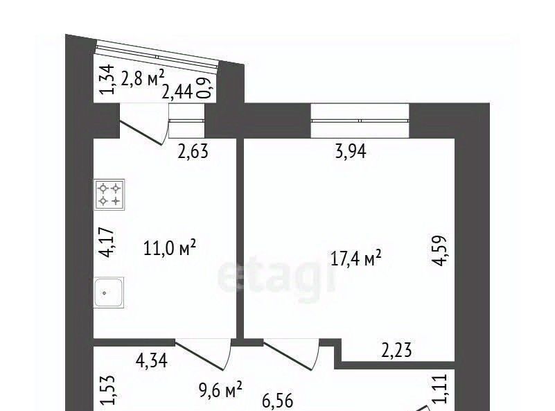 квартира г Уфа р-н Ленинский ул Союзная 6к/2 фото 14