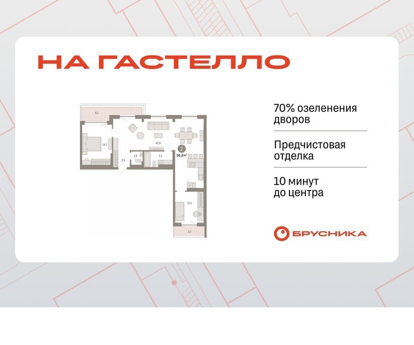 квартира г Тюмень ул Молодогвардейцев 5к/1 фото 1