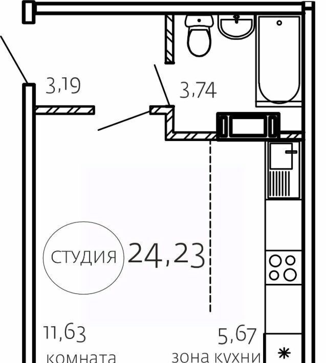 квартира г Челябинск р-н Курчатовский ул Маршала Чуйкова 28 фото 1