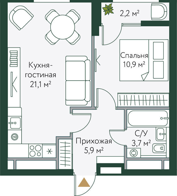 квартира г Волгоград р-н Советский ул Новосибирская 74 фото 1