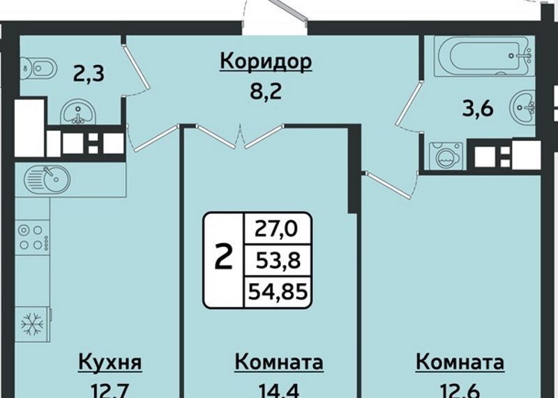 квартира г Ижевск р-н Устиновский Восточный ул Архитектора П.П.Берша 22 ЖК «Плюс один» фото 3