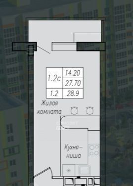 квартира г Курск р-н Сеймский ул Энгельса 158к/1 фото 2