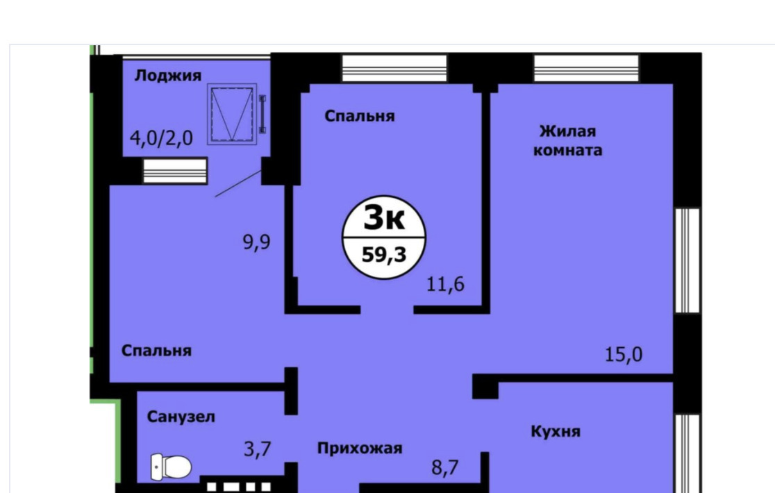 квартира г Красноярск р-н Свердловский Тихие зори ул Лесников 51 фото 1