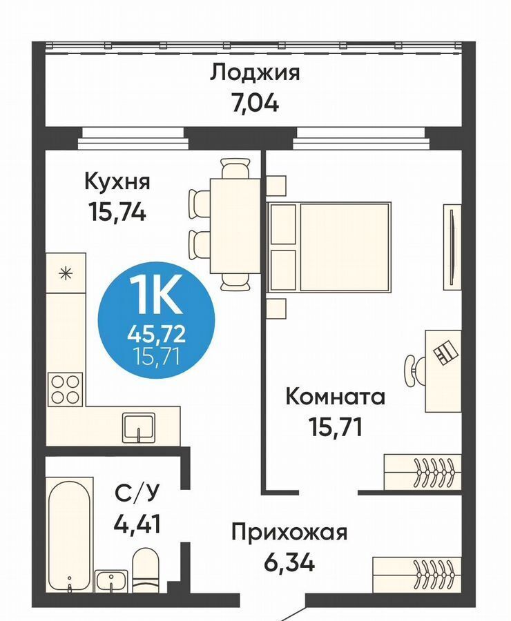 квартира г Обь ул Большая 1 фото 1