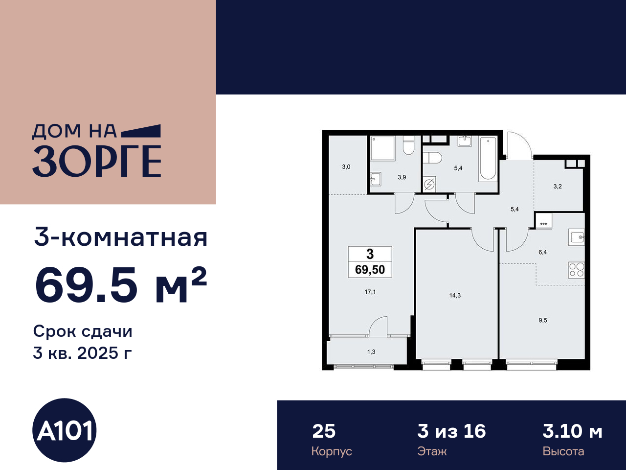 квартира г Москва ул Зорге ЖК «Дом на Зорге» станция Зорге, к 25 фото 1