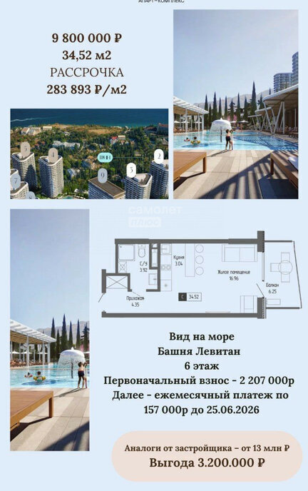 свободного назначения г Феодосия пгт Коктебель ЖК СкайСоул Резорт фото 1