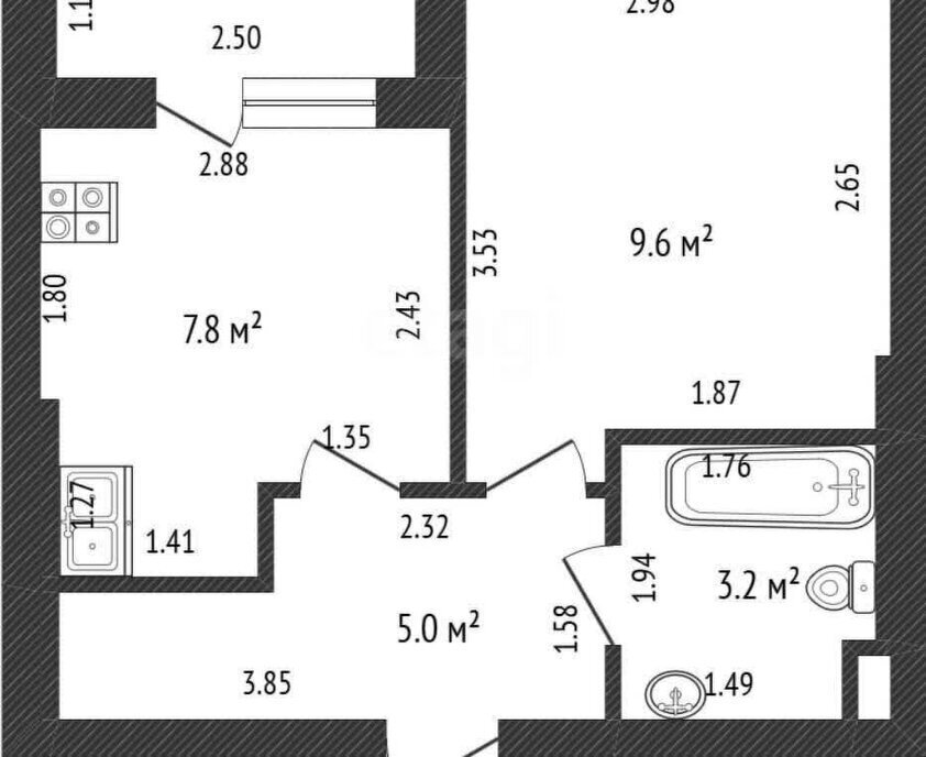квартира г Тюмень ул Тимофея Чаркова 69к/1 фото 4