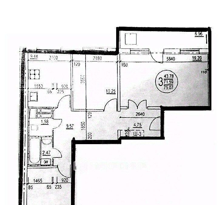 квартира г Пермь р-н Дзержинский ул Маяковского 41/1 фото 2