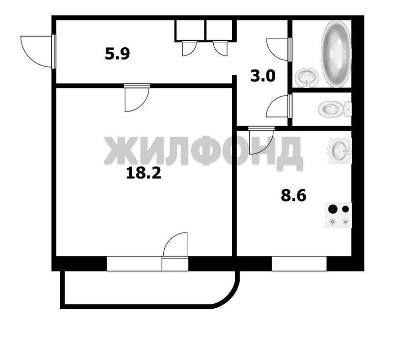 квартира г Новосибирск р-н Кировский Северо-Чемской ул Чемская 16 Площадь Маркса, жилмассив фото 12