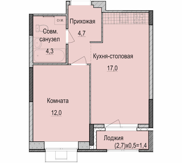 квартира г Казань р-н Приволжский ЖК «Ферма-2» Проспект Победы фото 1