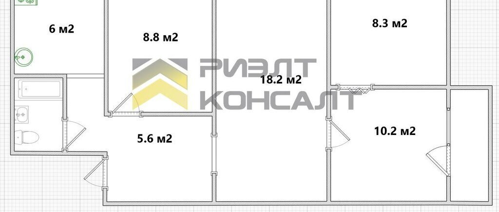 квартира г Омск ул 2-я Челюскинцев 11 фото 29