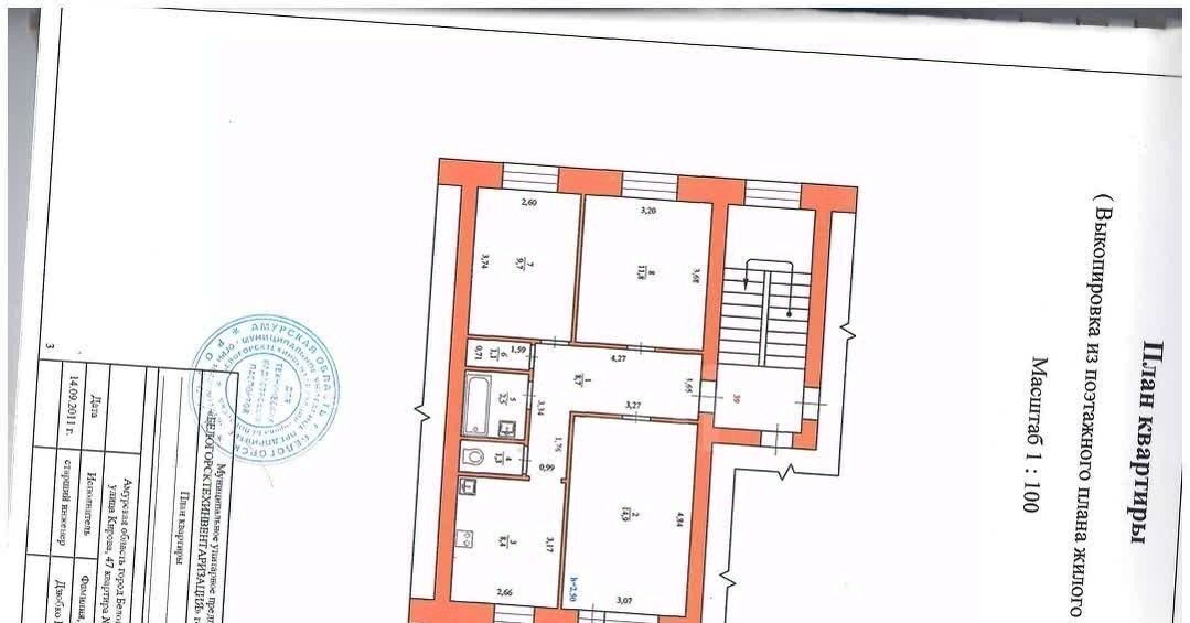квартира г Белогорск ул Кирова 47 фото 21