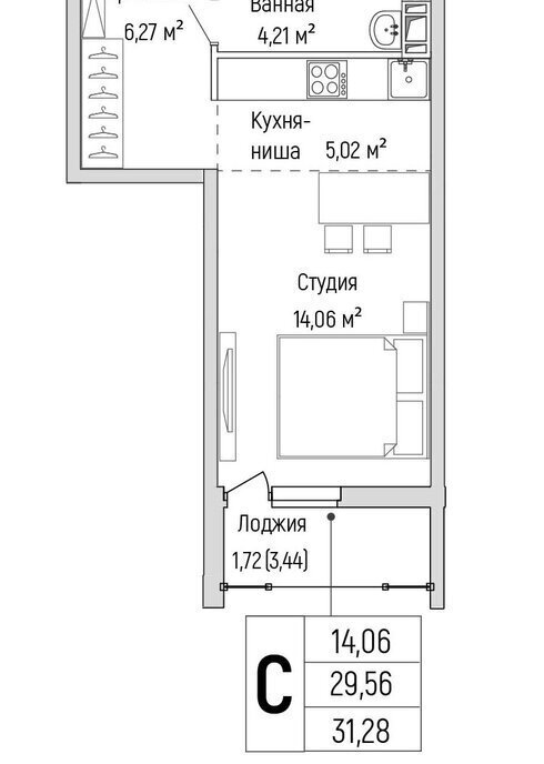 квартира г Красногорск Павшино ЖК Рига Хиллс, к 3 фото 1