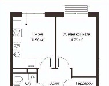 квартира г Москва п Мосрентген ЖК «Квартал Румянцево» метро Саларьево поселение Мосрентген фото 2