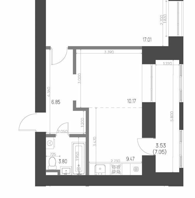 квартира р-н Нижнекамский г Нижнекамск 15-й микрорайон ЖК Калина фото 1