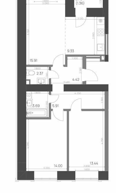 квартира р-н Нижнекамский г Нижнекамск 15-й микрорайон ЖК Калина фото 1