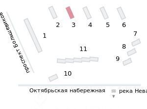 квартира г Санкт-Петербург метро Ломоносовская наб Октябрьская ЖК «Октябрьская набережная» комплекс фото 3