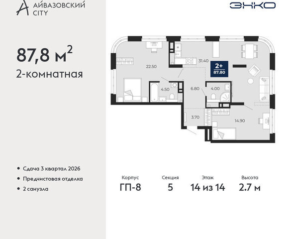 квартира ЖК Айвазовский Центральный административный округ фото