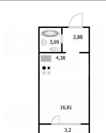 квартира г Новосибирск р-н Калининский ул Фадеева 66/9 фото 25