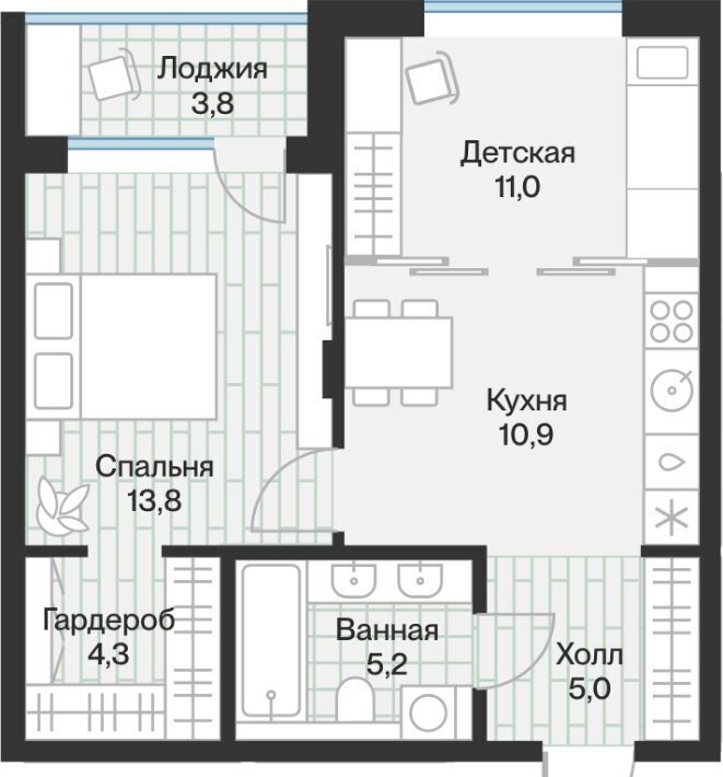 квартира г Тюмень р-н Калининский ул Игоря Комиссарова 23 фото 1