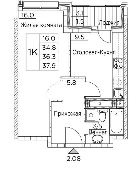 квартира г Владивосток р-н Ленинский ул Расула Гамзатова 7к/3 фото 1