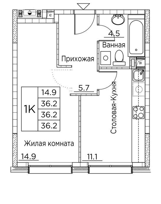 квартира г Владивосток р-н Ленинский ул Расула Гамзатова 7к/3 фото 1