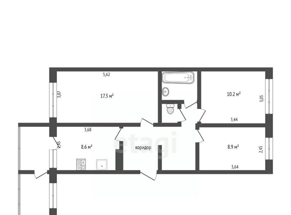 квартира г Петропавловск-Камчатский ул Савченко 14 фото 2