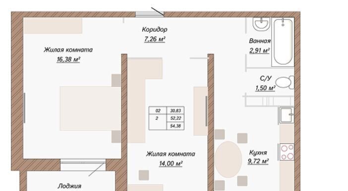 квартира г Тольятти р-н Автозаводский жилой комплекс Проспект Московский фото 2