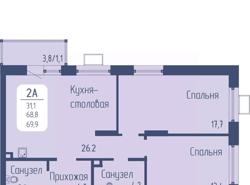 квартира г Красноярск р-н Октябрьский пр-кт Свободный фото 1