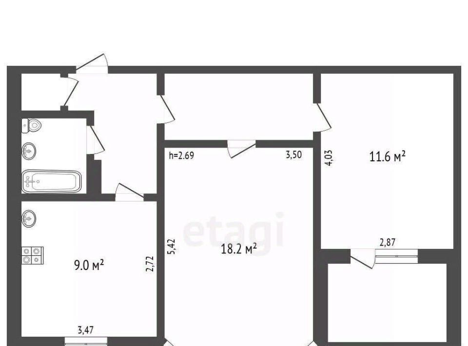 квартира г Ковров ул Строителей 26к/2 фото 2