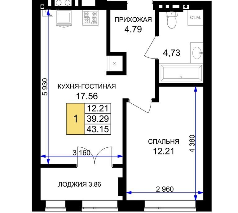 квартира р-н Гурьевский г Гурьевск ЖК «Включи» фото 1