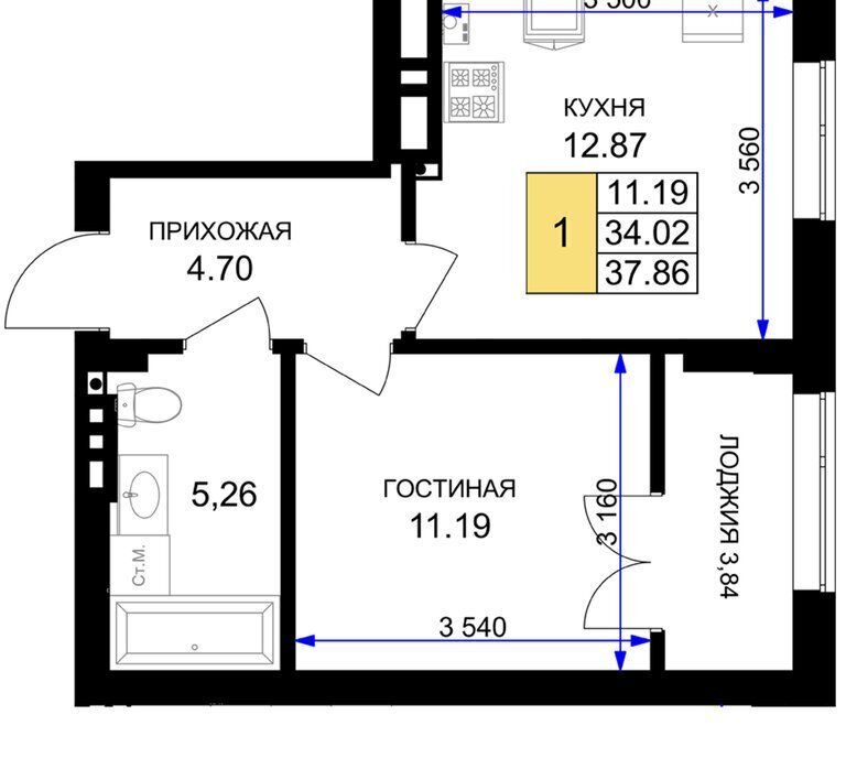 квартира р-н Гурьевский г Гурьевск ЖК «Включи» фото 1