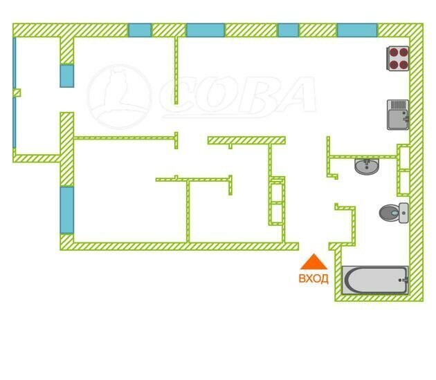 квартира г Тюмень ул Фармана Салманова 22 фото 2